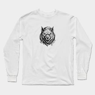 Female Werewolf Head Long Sleeve T-Shirt